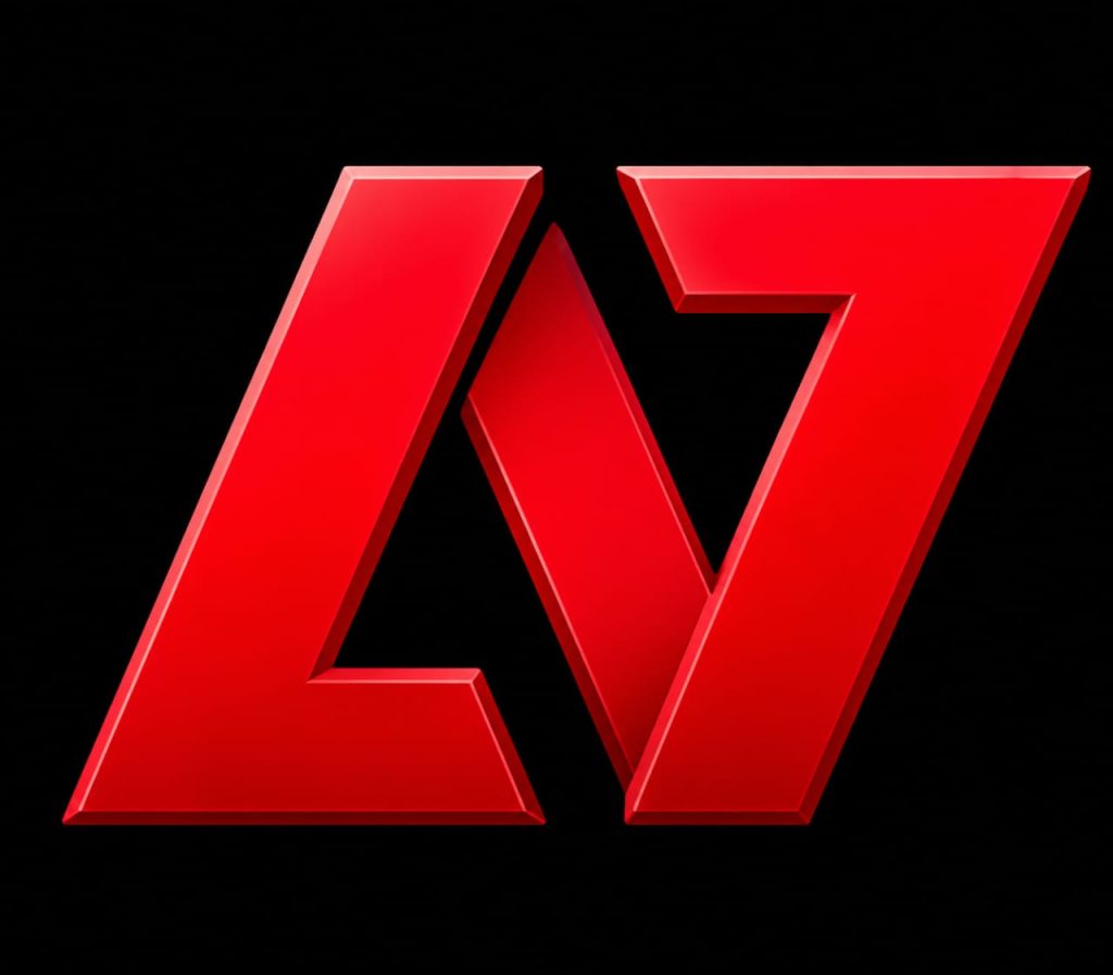 Official IC7 Game logo with a bold red modern design on a black background
